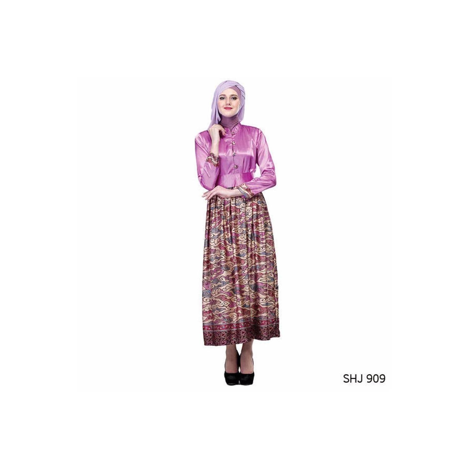 baru Baju Muslim gamis batik Bahan silky