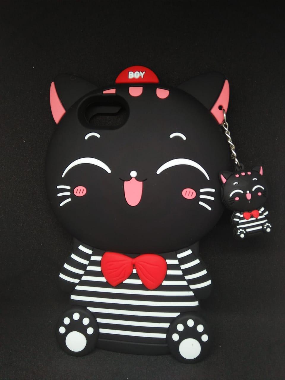 NEW Case Softcase Karakter 4D Cat Kucing Fashion Case iPhone 6 6G /Hitam