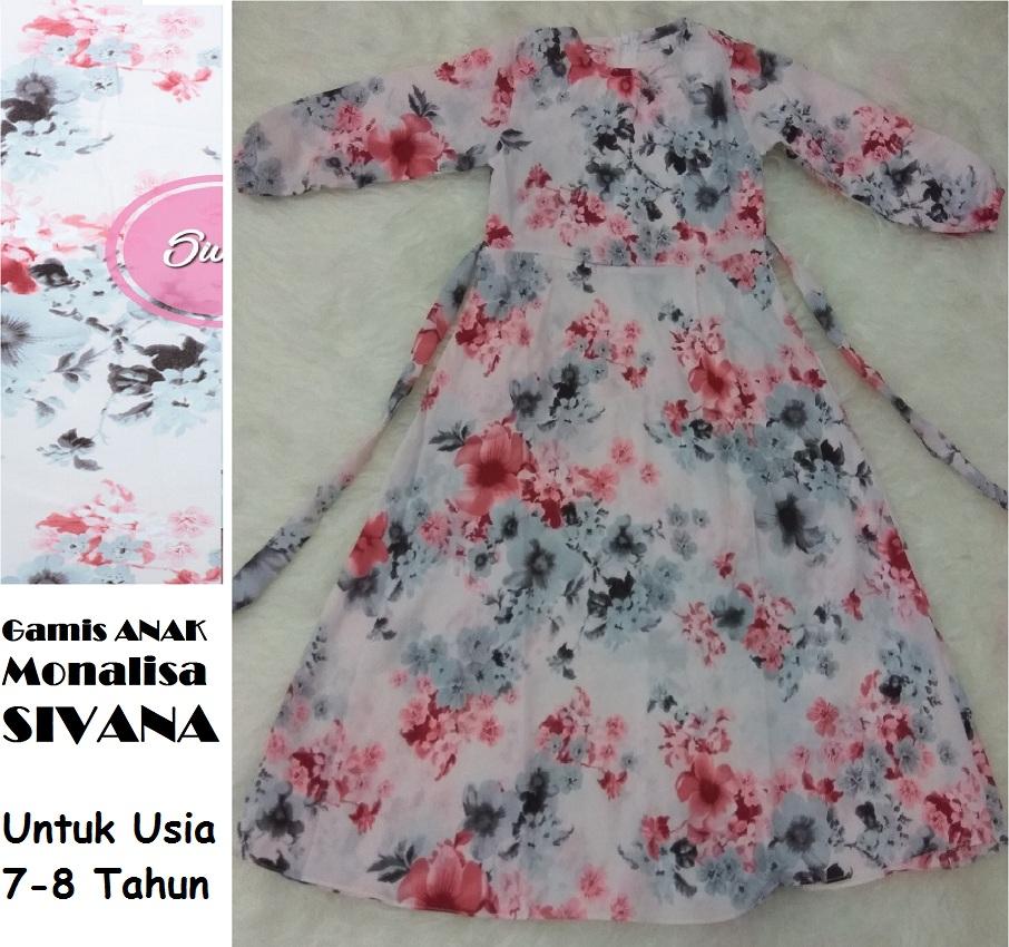 Gamis Anak Monalisa SIVANA Untuk Usia 7 - 8 Tahun