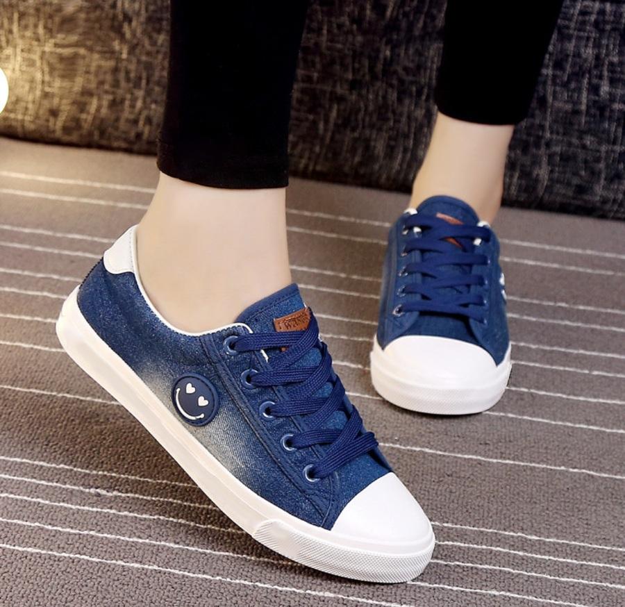Sneakers / Kets Smile Trendy Biru Navy