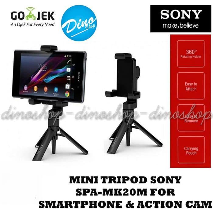 Baru! Mini Tripod Sony Spa-Mk20M 360 Rotating For Smartphone & Action Cam - ready stock