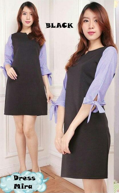 RICARDOF Dress Wanita Mila / Bahan Twiscone / Fashion Terkini / Model Trendy / Koleksi Terbaru / Dress Korea / Dress Twiscone / Terbaru