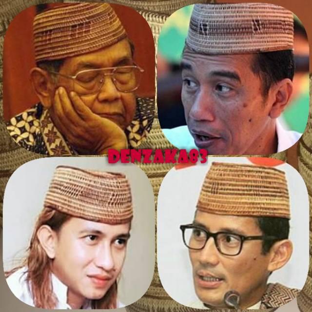 Songkok Kopeah Peci Gusdur Habib Bahar n Jokowi Akar Mintu Gorontalo (coklat alami)