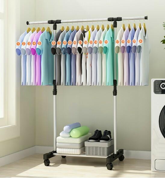 Stand Hanger Single Rak Baju Portable Gantungan Jemuran Pakaian