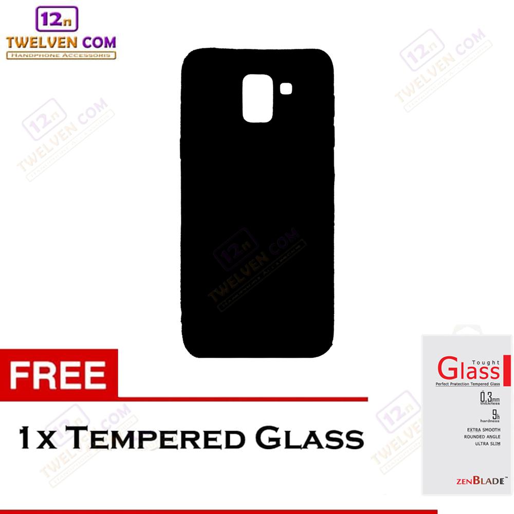 Twelven Case Slim Matte For Samsung J6 2018 - Free Tempered Glass