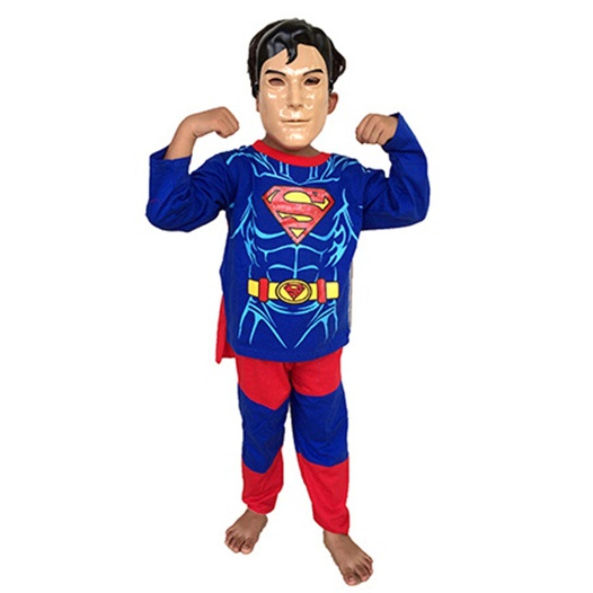 Baju Anak Kostum Topeng Superhero Superman Super Man
