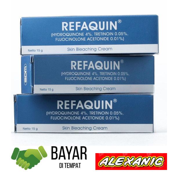 Refaquin cream / krim flek / melasma / pemutih / bekas jerawat - 15 Gram