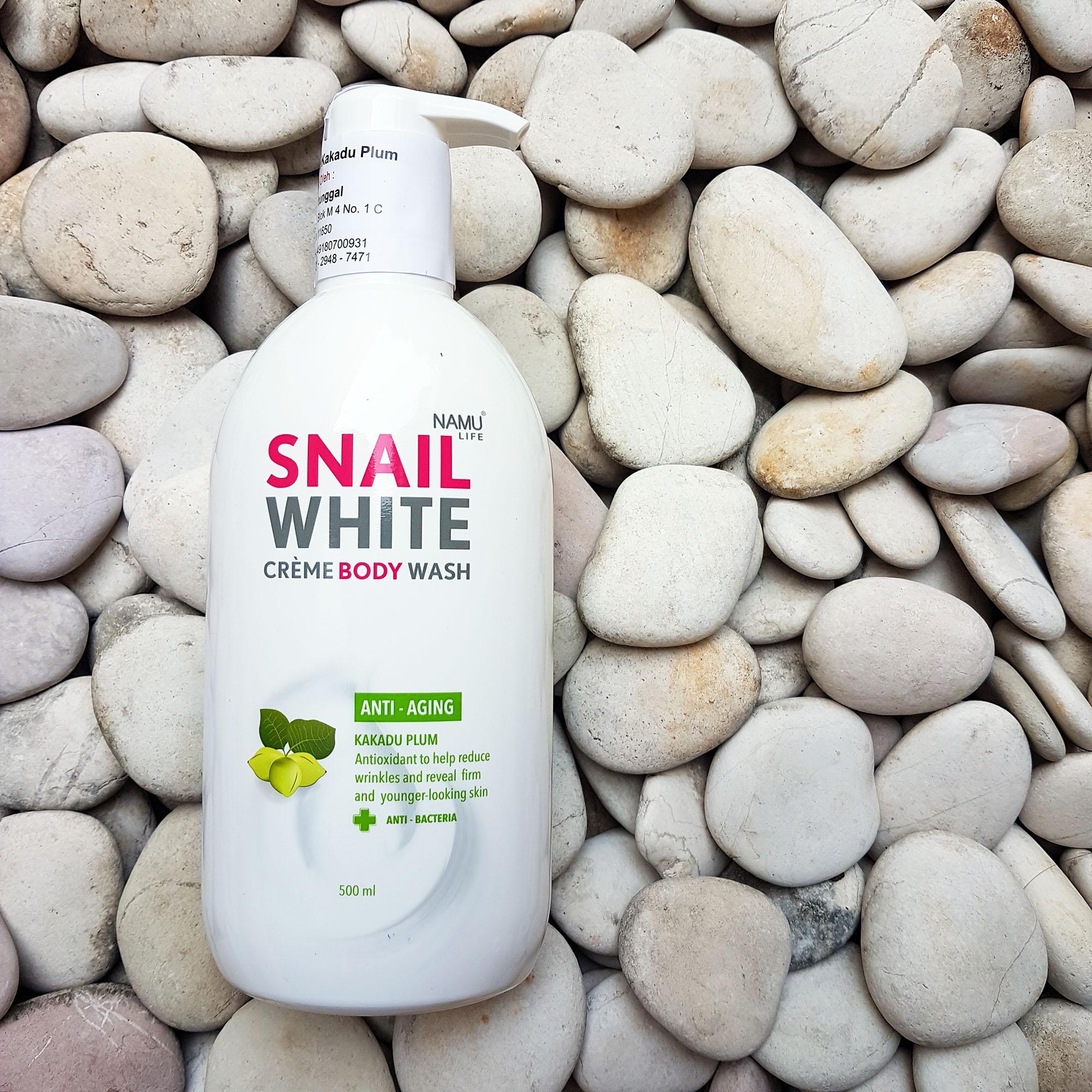 SNAIL WHITE 500ml Anti Aging Kakadu Plum Creme Body Wash Sabun Mandi ORIGINAL