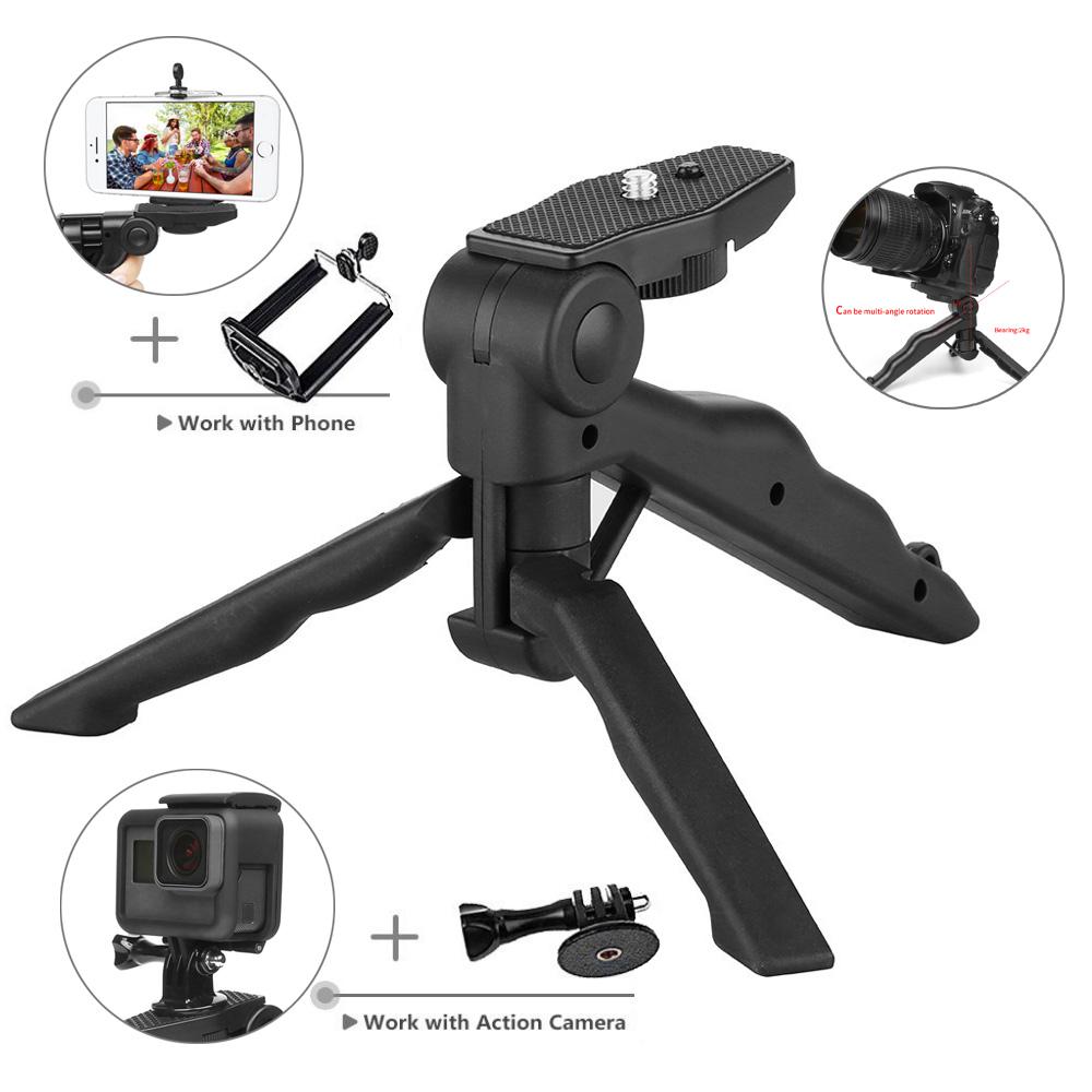 Portabel Kamera Meja Tripod Untuk GoPro Hero 6 5 4 3 SJCAM SJ4000 Xiaomi Yi 4 K Sony DSLR SLR Cahaya Telepon Tripod Berdiri