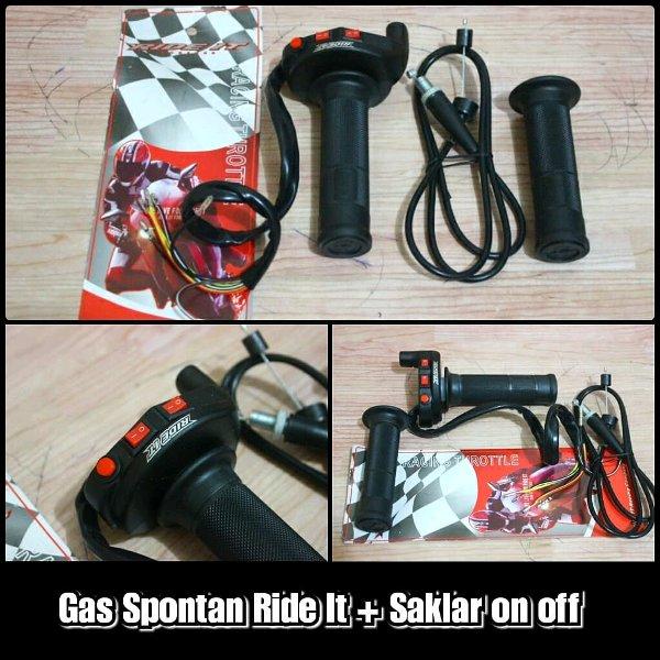 Gas Spontan Ride It 3 Tombol - Universal Hitam
