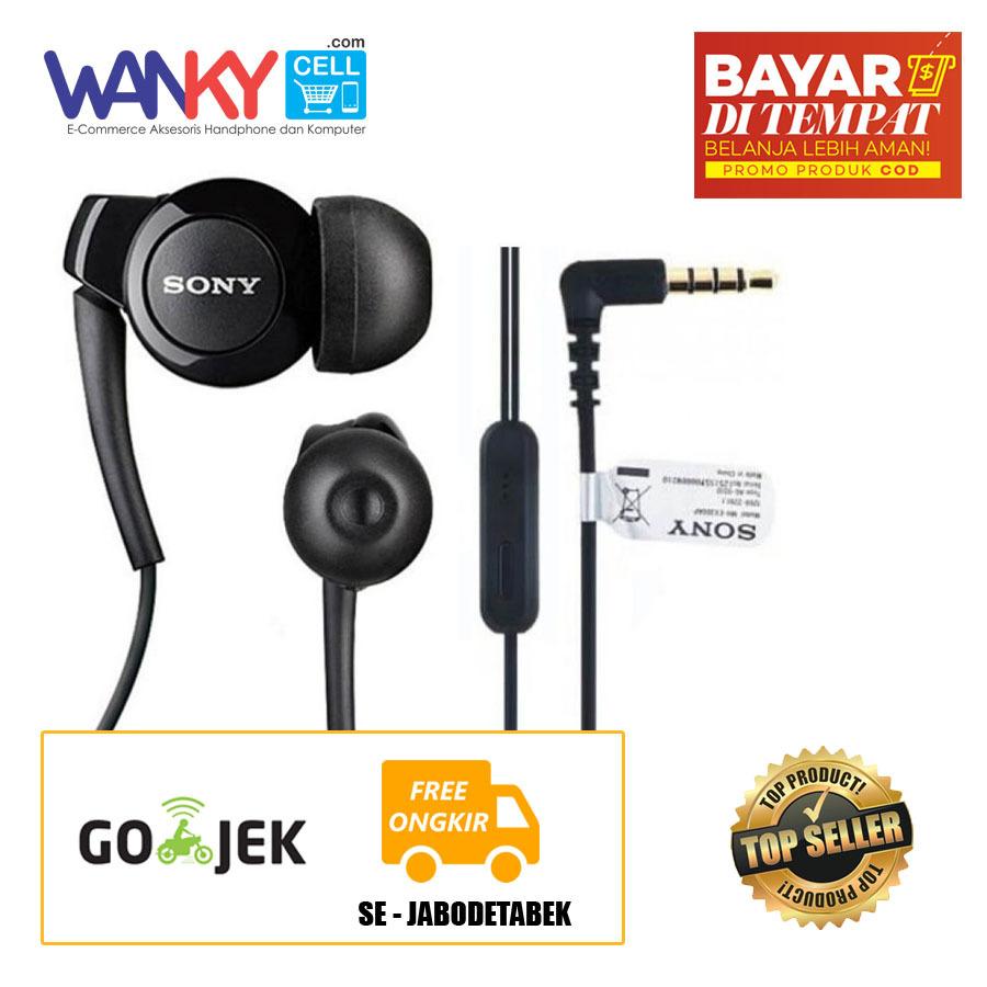 Wanky Headset Sony EX300AP Stereo Earphone For Smartphone Xiaomi/Oppo/Samsung/Vivo/iPhone - Hitam