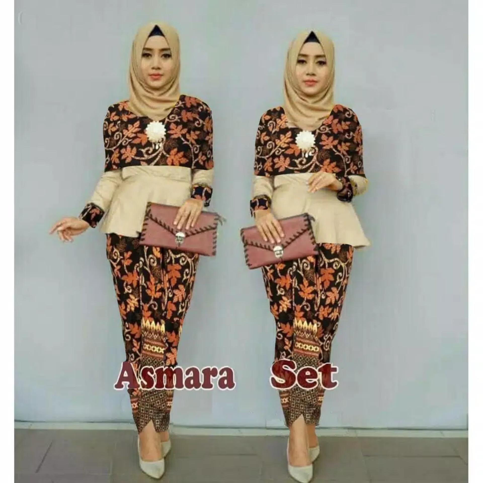 Jakarta Mall - Setelan Baju Tradisional / Baju Batik / Atasan dan Bawahan / Kebaya Modern / Baju Murah / Batik Wanita / Baju Wanita / Batik / Kutu Baru / Murah; Motif dan Warna Real Photo #Ukuran S, M, L dan XL