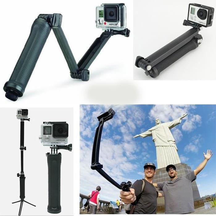Promo 3 Way Tripod Multi Monopod Tongsis GoPro Xiaomi Yi Bpro SJcam original