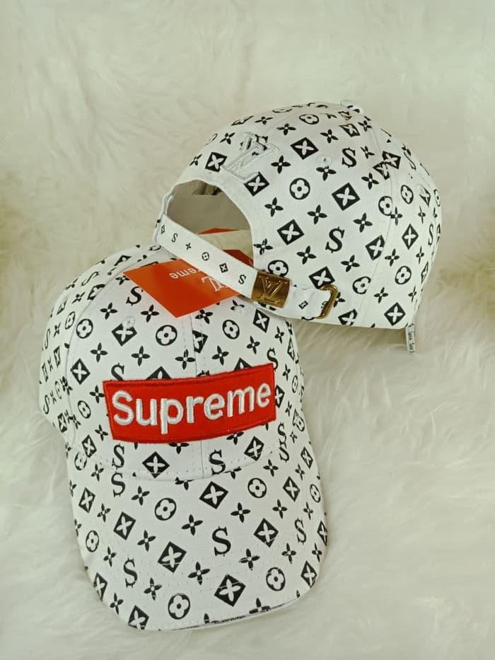 Topi Lv Supreme Semi Premium Import Bahan Kanvas