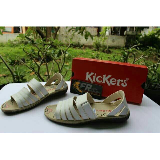 SANDAL KICKERS WANITA KODE N1 PUTIH