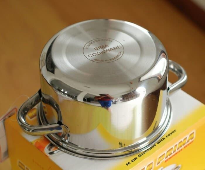 PANCI BIMA PRIMA SAUCEPOT 18 CM STAINLESS STEEL KUALITAS EXPORT