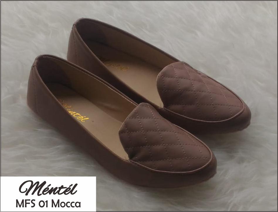 Sepatu Wanita Flat Shoes Polos MFS01 Mocca
