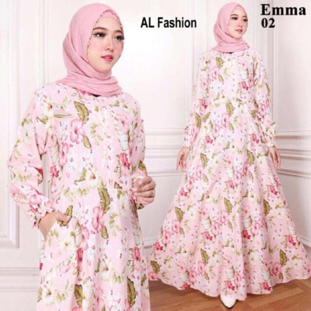 Gamis Wanita - maxi emma gamis syari busana muslim wanita pakaian murah ( MAXI AJA
