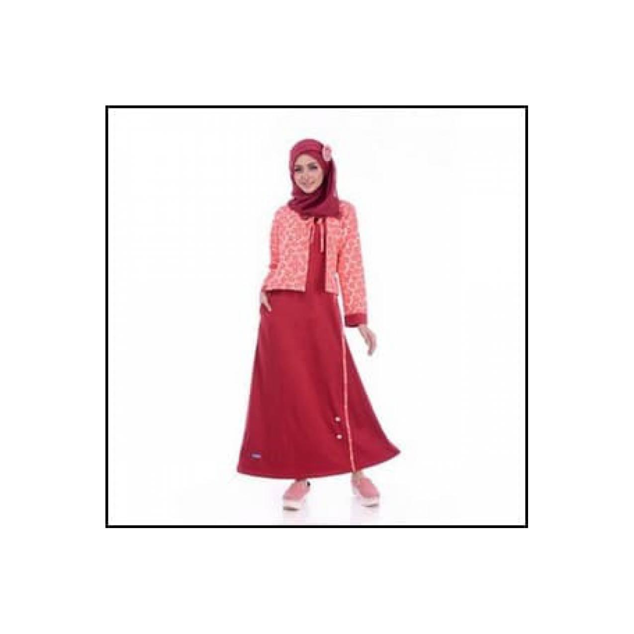 Best Seller Gamis Fantasi Bolero Bahan CVC 18s Motif Bunga, Tali Simpu