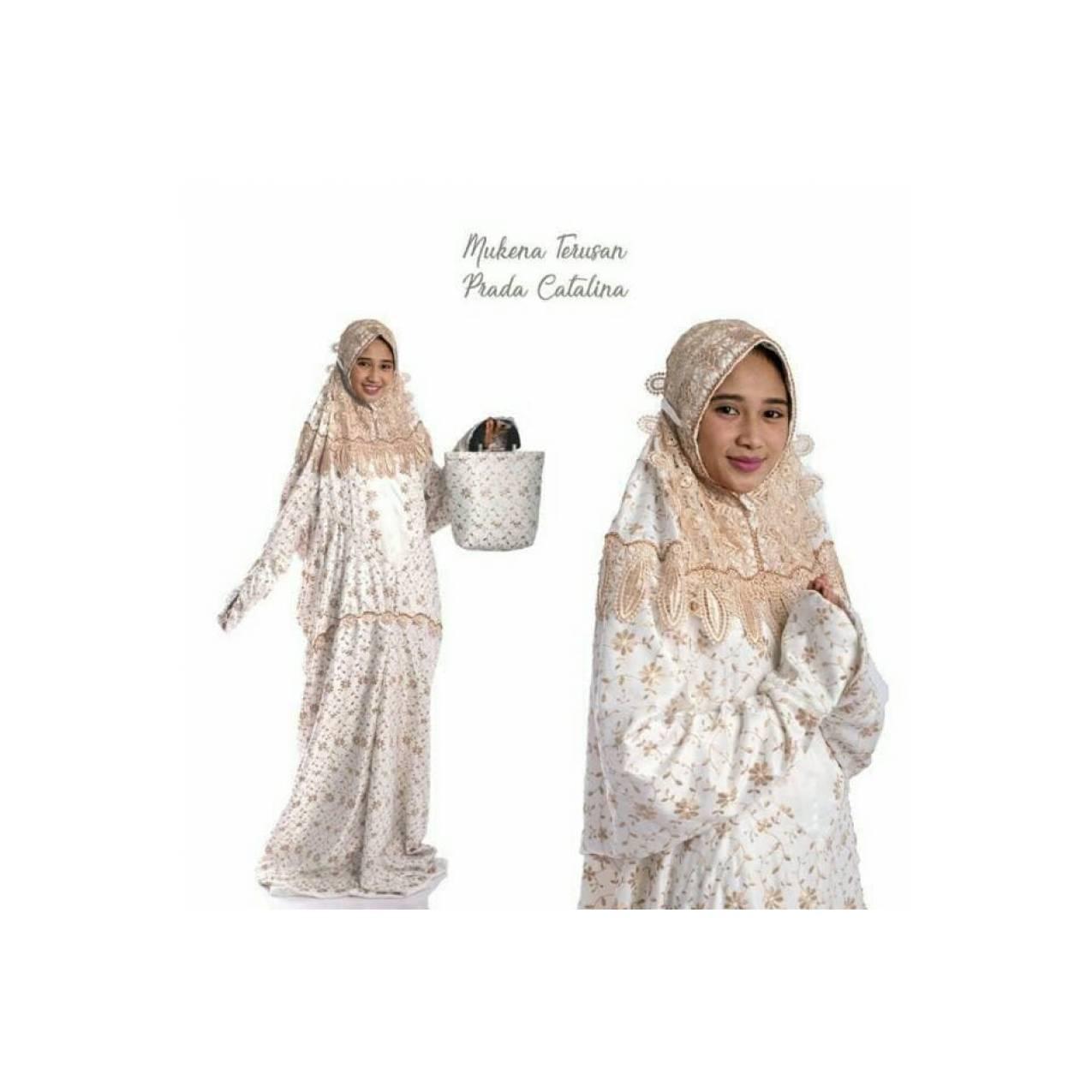 FREE ONGKIR MUKENA TERUSAN PRADA CATALINA GROSIR SUPPLIER RESELLER A