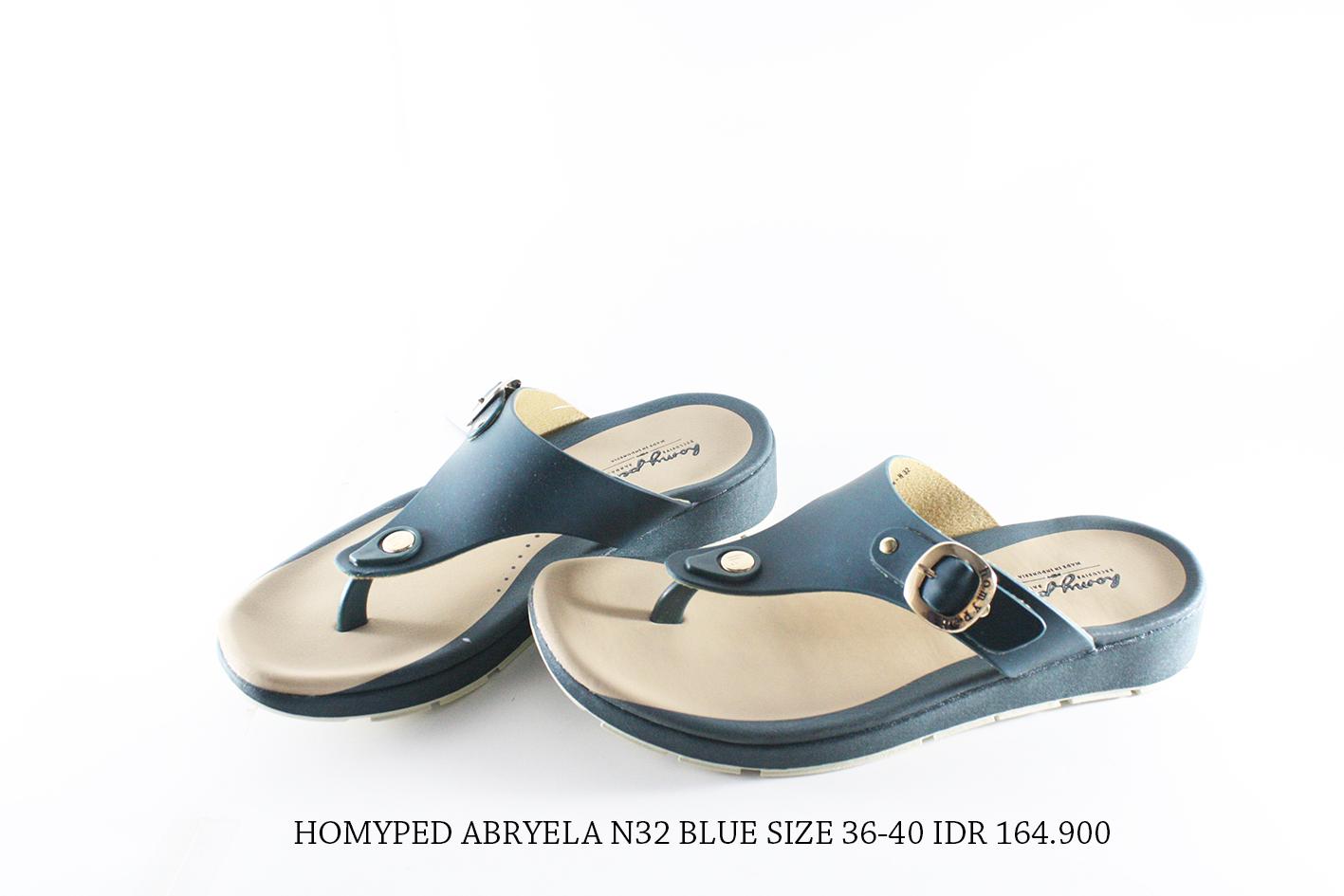 homyped abryela n32 sandal jepit wanita biru