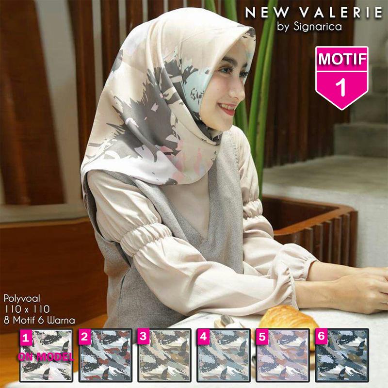 Hijab Segi Empat NEW VALERIE By SIGNARICA - Jilbab kerudung MOTIF 1