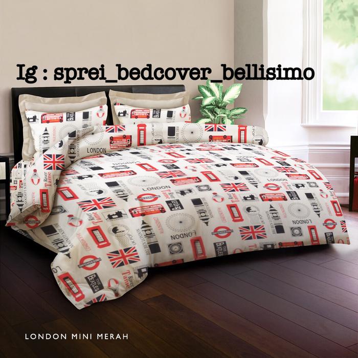 Bedcover King Rabbit - Uk. SINGLE ( 140x230) London Mini Merah - r7w8fha