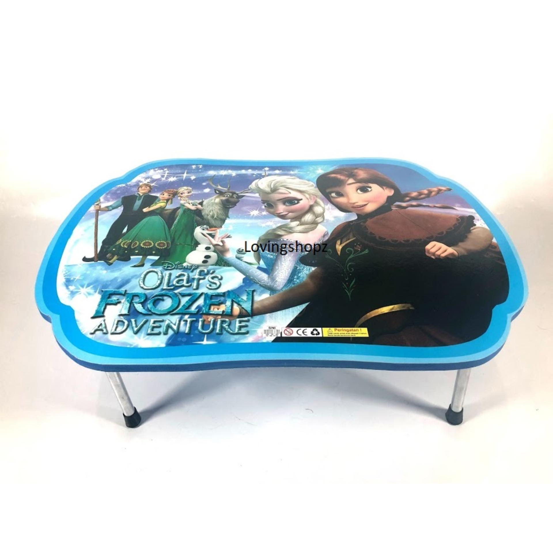 Meja Lipat Kayu, Meja Belajar Anak Frozen