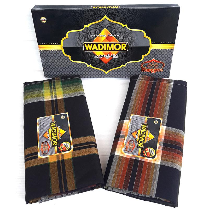 Wadimor Sarung Tenun Motif Nangroe Random 1 Pc Kain Sarong Muslim Pria Dewasa Perlengkapan Ibadah Sholat Jum'at Ied Hari Raya Pengajian Corak Masa Kini Fashionable Man Fashion