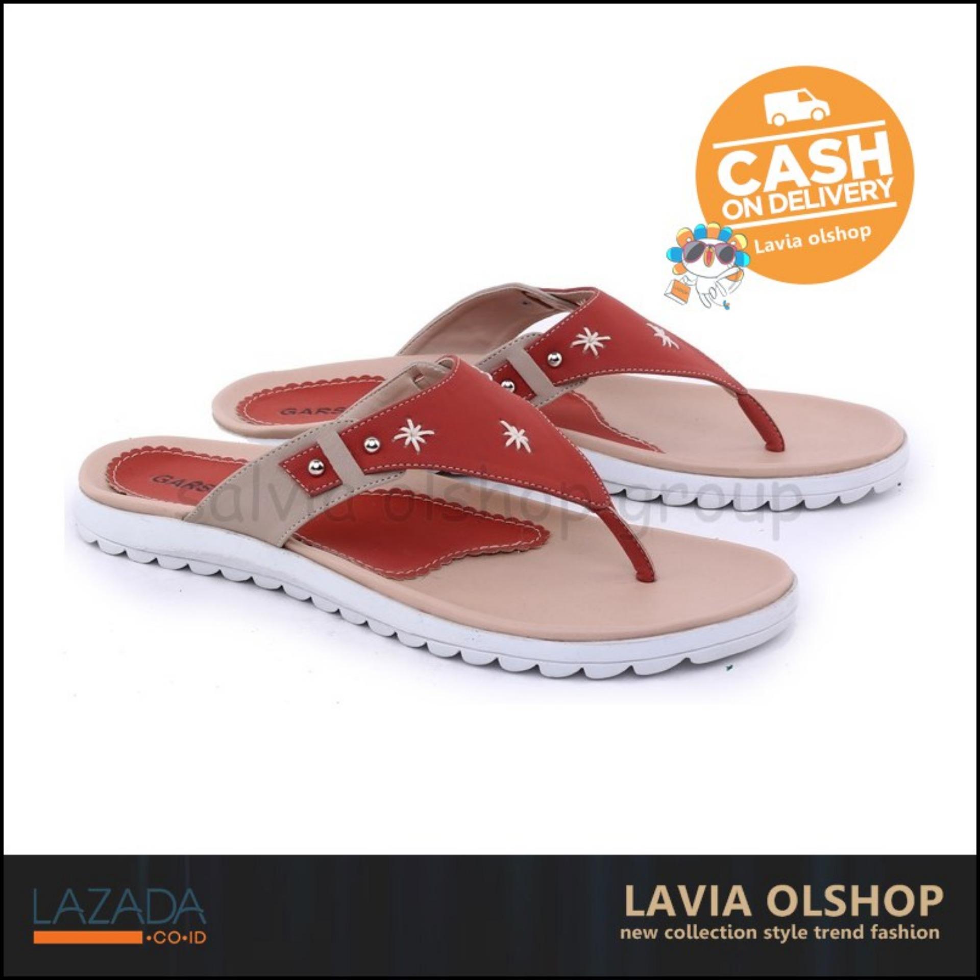 Shoes Sandal Flat Wanita Lucu Dan Modis Model Terbaru GJS 8586 - Merah