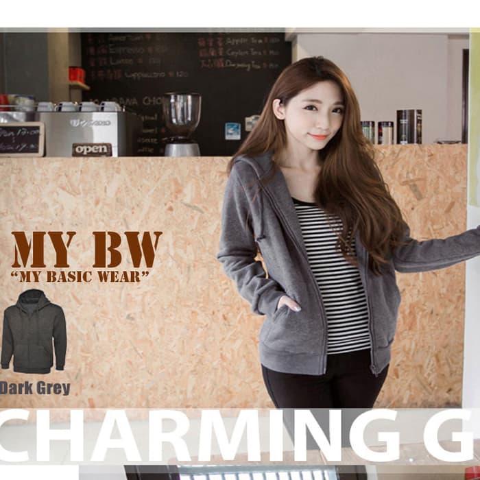 DISKON Jacket Hoodie UNISEX with Zipper** DARKGREY