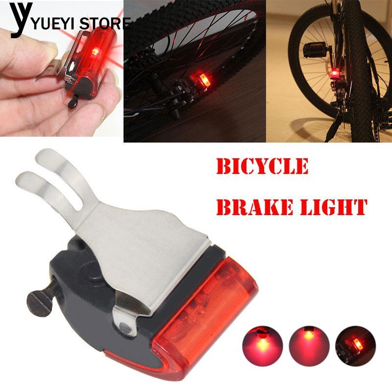 Yysl Lampu Belakang Sepeda Lampu Rem Sepeda ABS Merah Hitam Sepeda Gunung