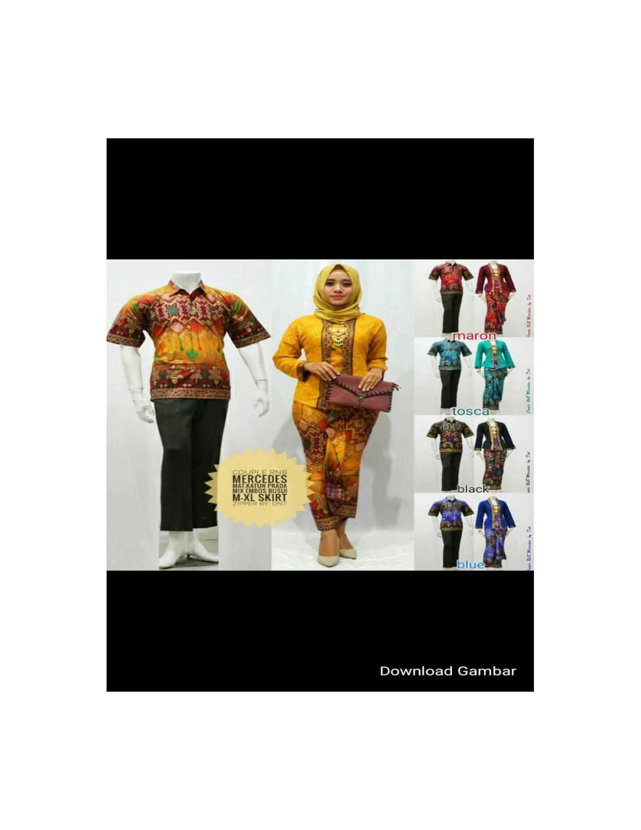 SERAGAM KELUARGA BATIK COUPLE SARIMBIT RNB LILIT MERCEDES BAJU MUSLIM