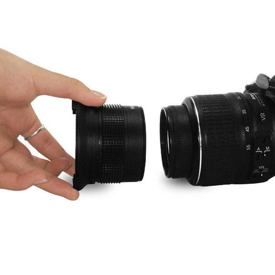 Uinn 0.35X58 Mm 52 Mm Lensa Mata Ikan Digunakan Dalam Canon 70D 60D 7D 6D 700D 650D 600D 550D 500D hitam