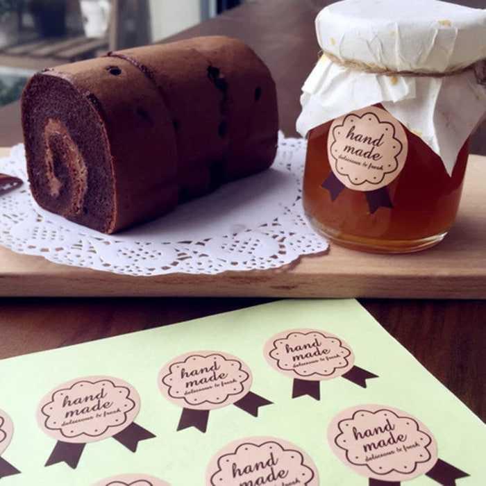 BEST SELLER sticker hand made stiker tempelan kulkas packing selai toples puding HARGA TERMURAH