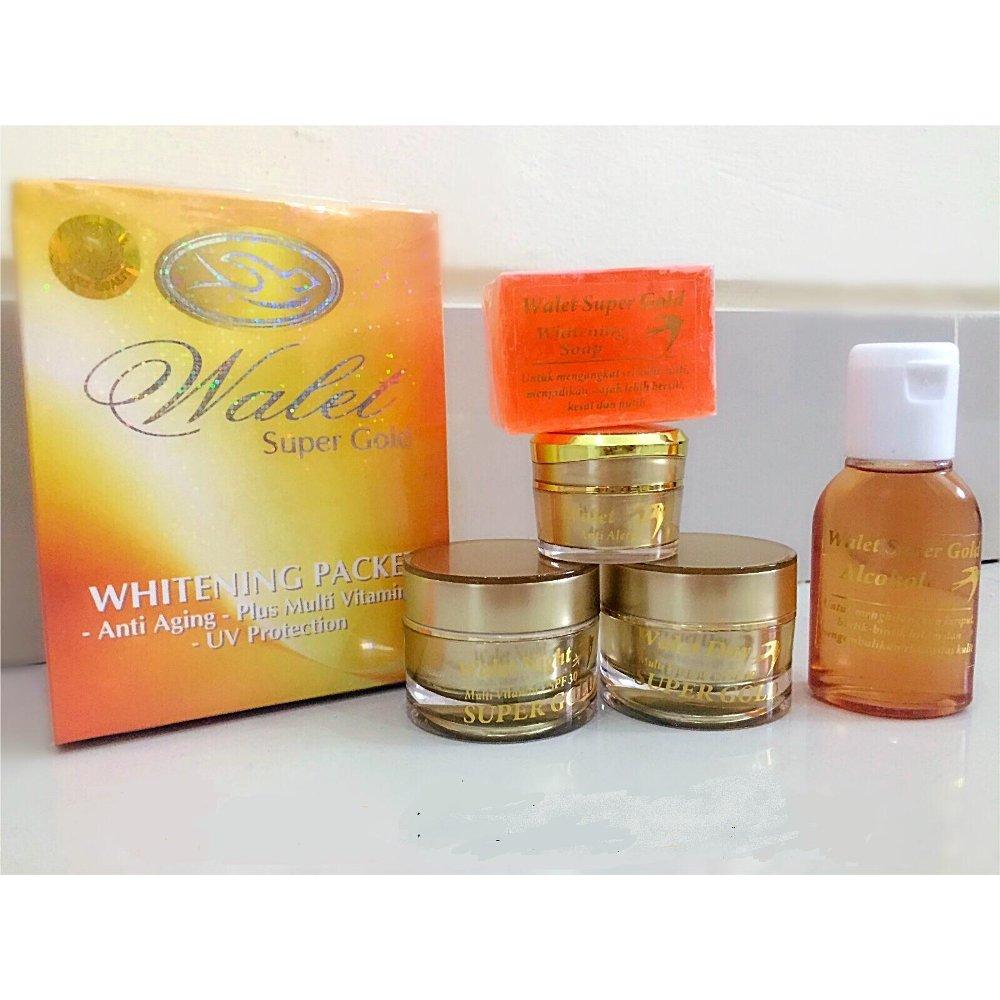 WALET GOLD EXCLUSIF / WALET WHITENING SUPER GOLD 24K PREMIUM ( NEW PACKET ) - terlaris