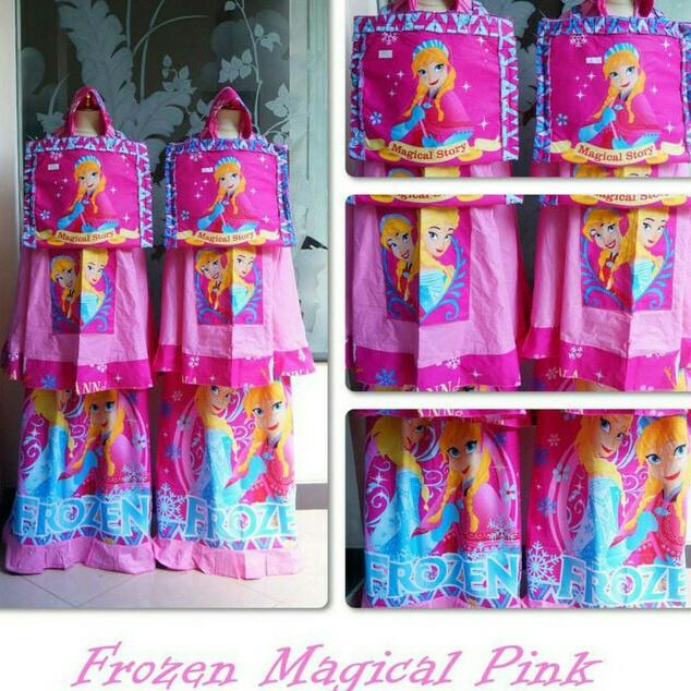 Mukena Anak Magical Frozen Pink Size S