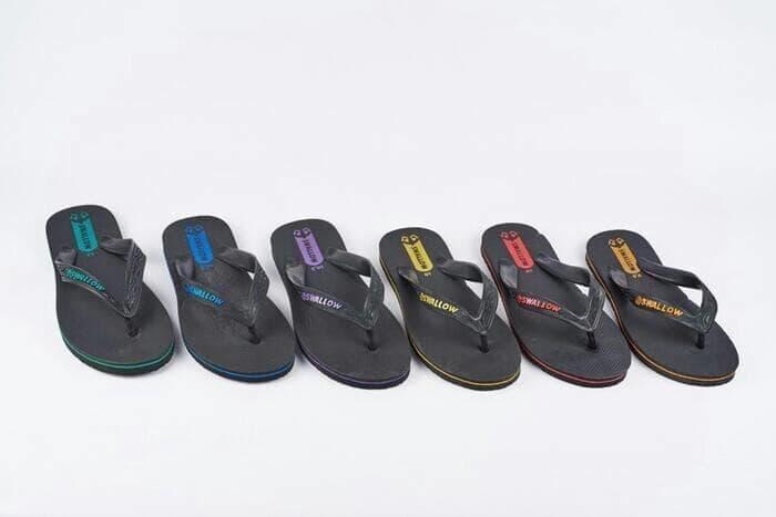 Sandal Legend/Sandal Jepit Swallow/Black/Pearl /Hitam/Sendal Karet Pria Wanita M02
