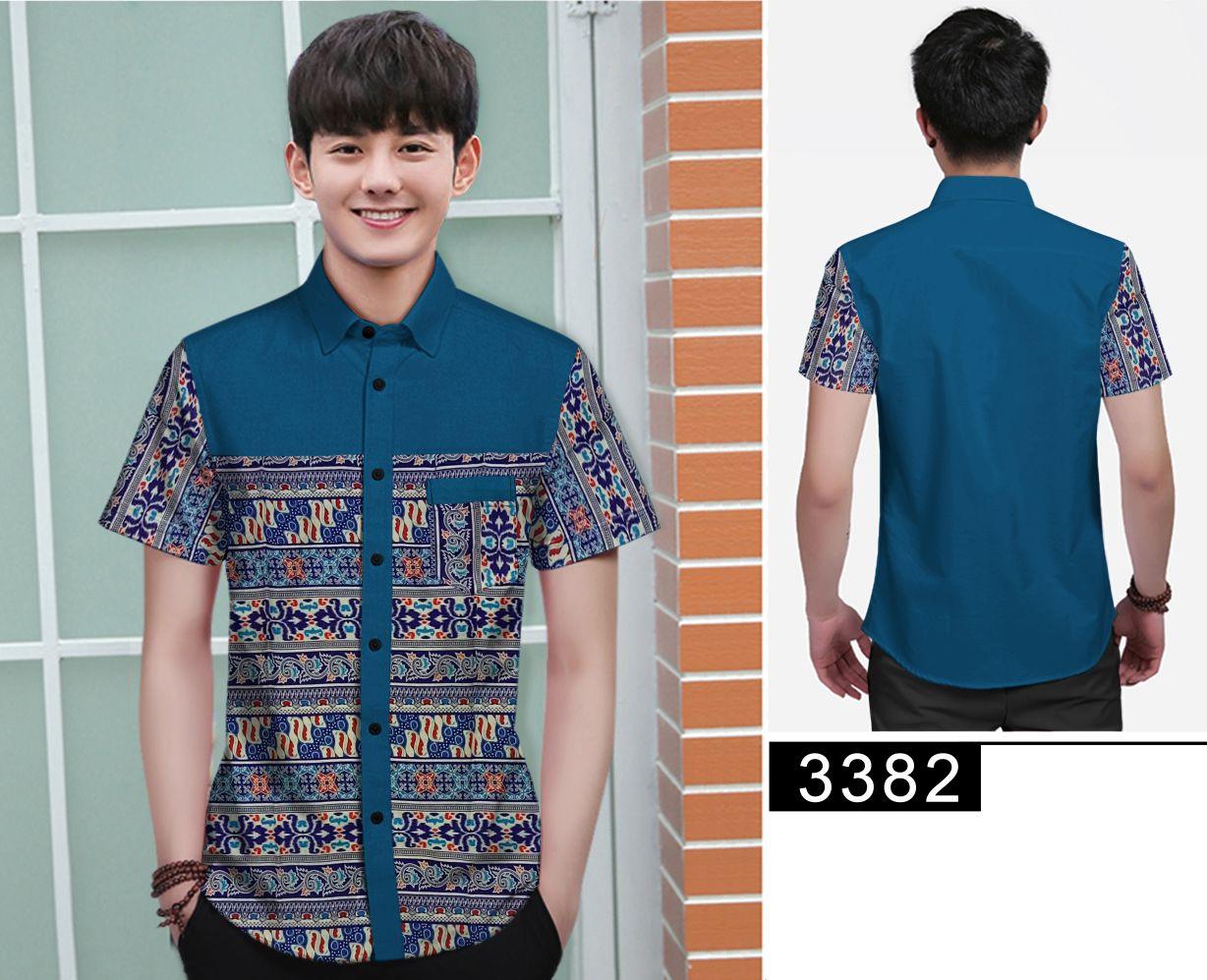 Algren Baju Hem Kemeja Batik Pria Tejo lengan pendek - Maroon / Hitam / Biru Navy / Tosca / Coklat Tua / Abu / Regular fit / Casual / Polos / Kerja / Kantor / Katun / Kem Tangan Pendek Cowo / Atasan Cowok / Pakaian Laki laki Dewasa