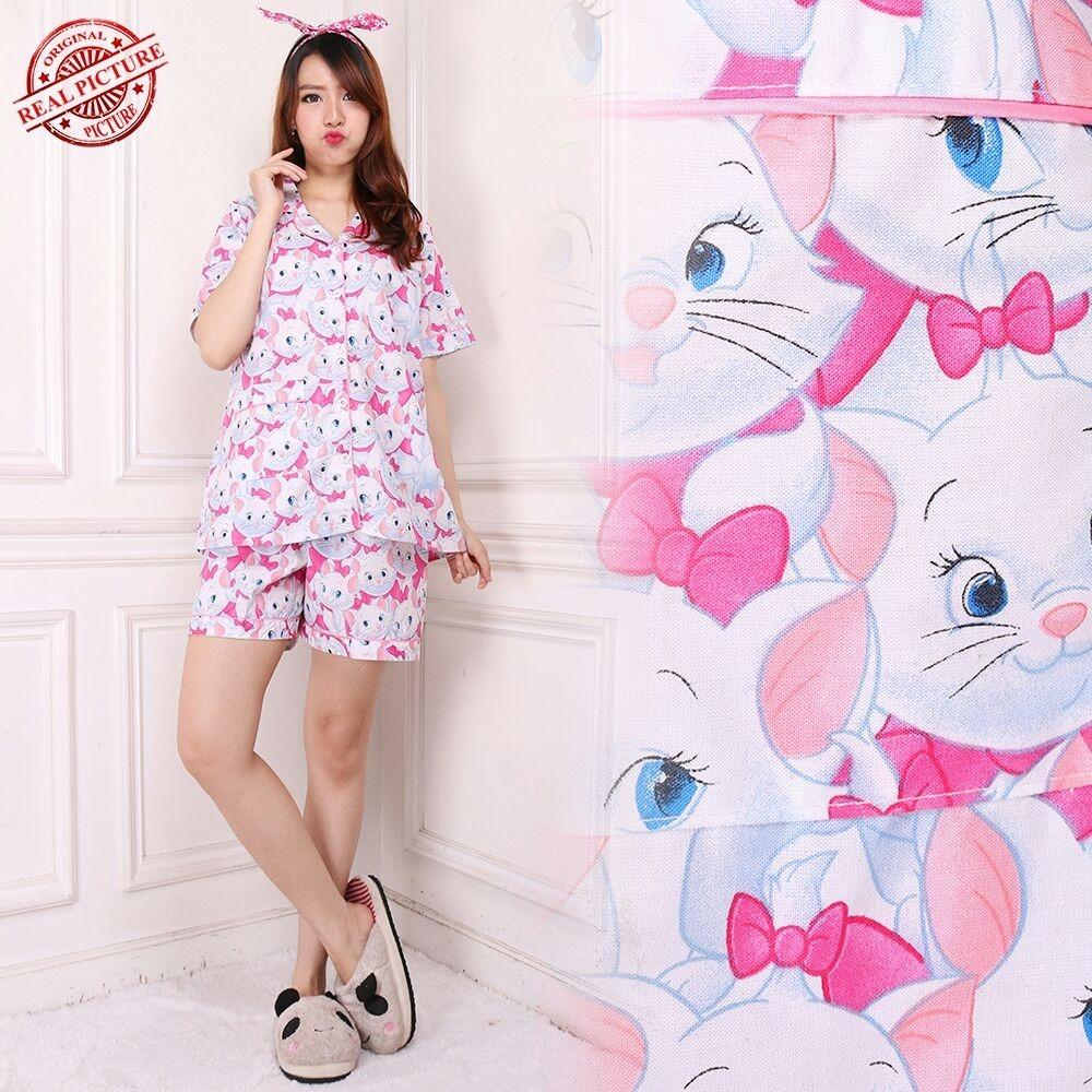 Glow fashion Stelan baju tidur jumbo piyama atasan blouse dan celana pendek wanita jumbo hotpant short pant Dyah