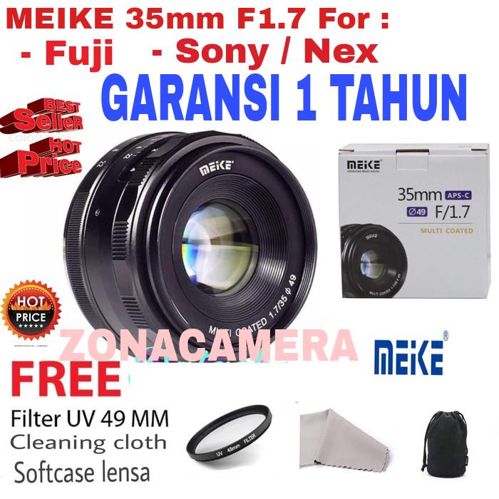 Lensa MEIKE 35mm APS-C F1.7 for Sony Nex/Fuji