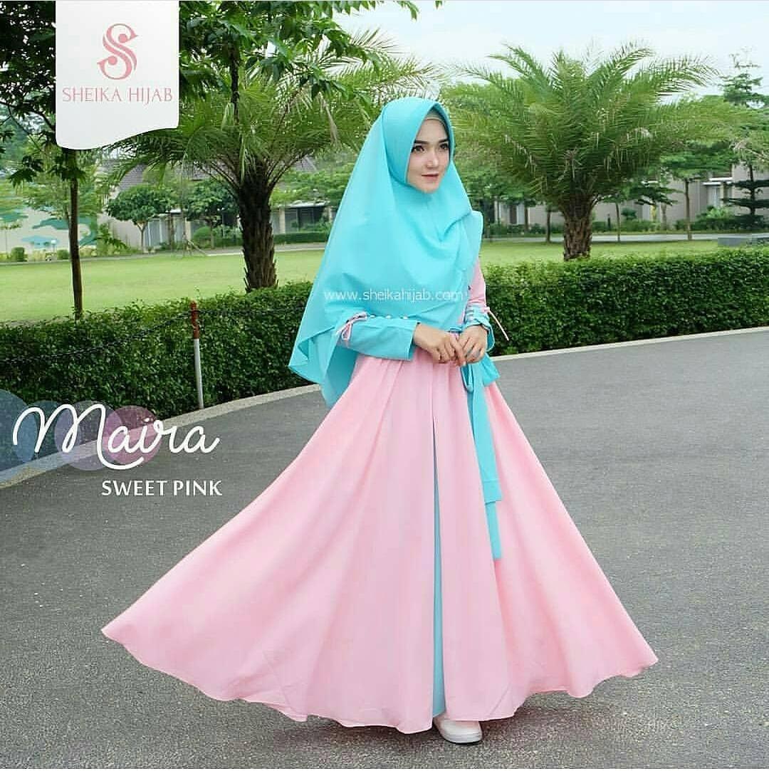 Baju Original Gamis Maira Syari Dress Wolfice Fashion Wanita Muslim Baju Terusan Panjang Hijab Syar’I Modern Pakaian Muslimah Pakaian Casual Gaun Lucu Modis Trendy Baju Model Terbaru