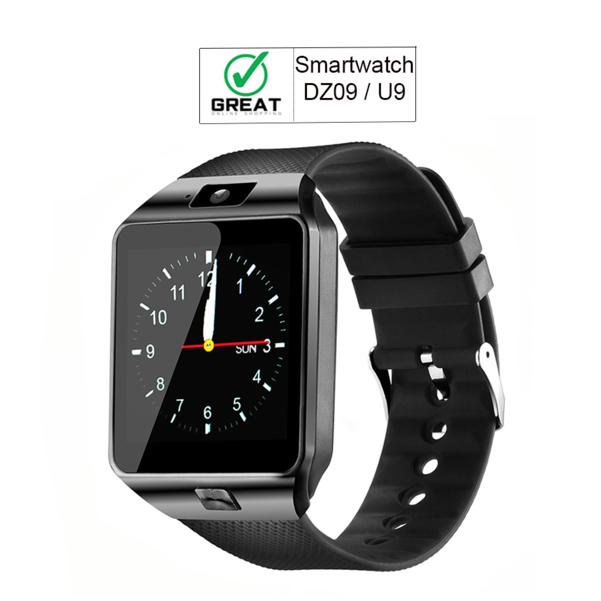 Great Smartwatch DZ09 Bluetooth with SIM Card and Micro SD slot for Android Smartphone - Hitam