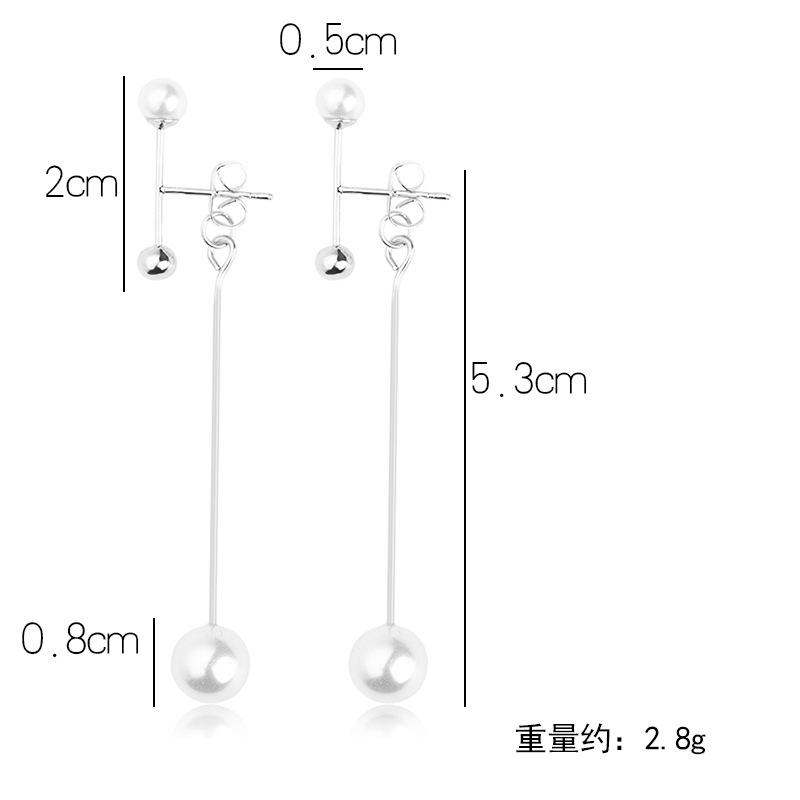anting panjang fashion mutiara aksesoris fashion korea earrings jan131