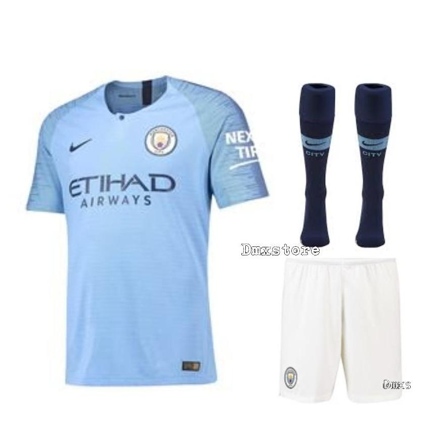 DMXS - 1 Set Jersey Bola Manchester City Home/Away/Third 3rd 2018 - 2019 GO