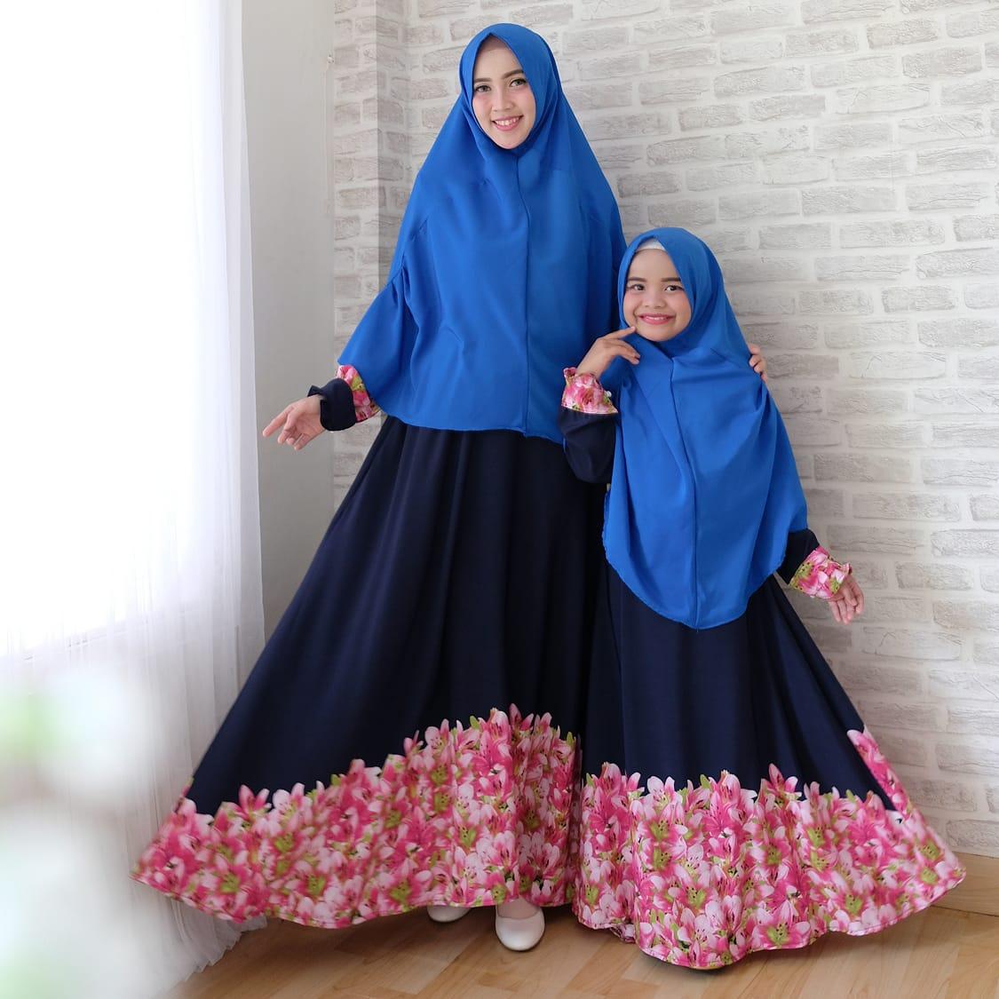 RULIVA- COUPLE IBU DAN ANAK SYARI CANTIK GAMIS SET COUPLE SYARI PLUS KHIMAR IBU DAN ANAK PASANGAN