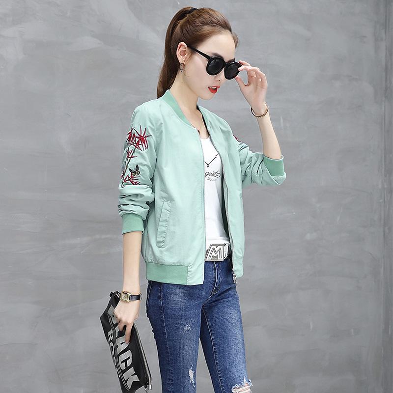 BF Jaket Baseball Korea Modis Gaya Jaket Pendek Kardigan Perempuan Jaket Wanita ([Warna Jingga])