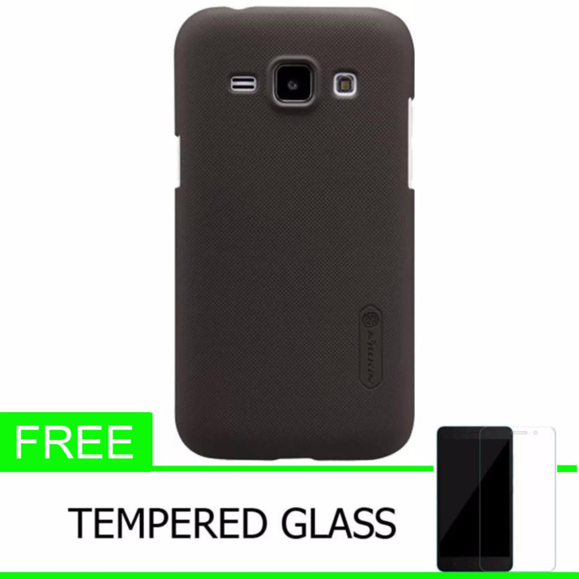 Nillkin For Samsung Galaxy J2 (J200F J200G) Super Frosted Shield Hard Case Original - Coklat + Gratis Tempered Glass