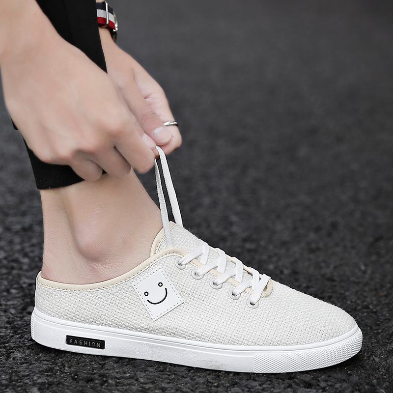 Orang Malas Sepatu Sandal Korea Modis Gaya Non-slip Sandal Musim Panas Model Crocs Pria (Hitam)