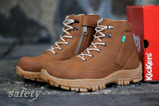 terlaris!!! sepatu boots pria crocodile morisey safety boot murah Crocodile coklat muda